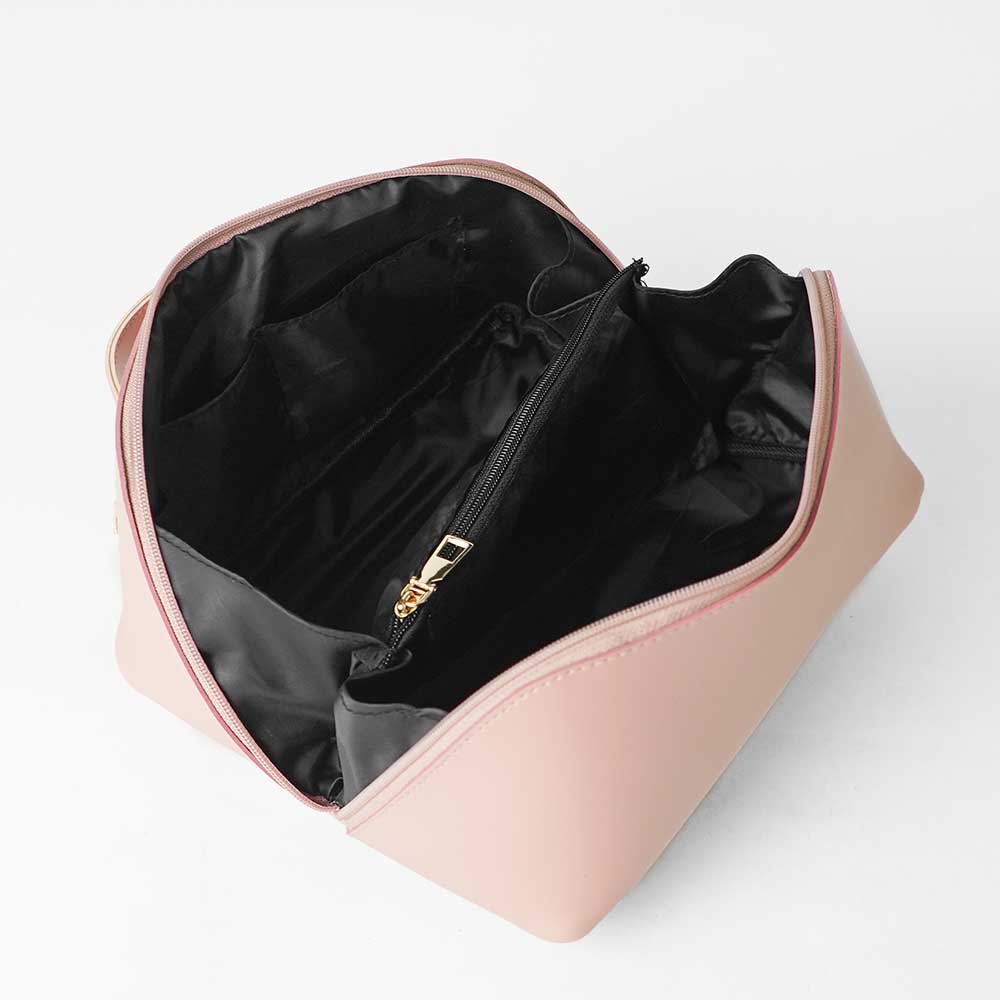 Large Capacity Travel Cosmetic Bag Peach - Image 4